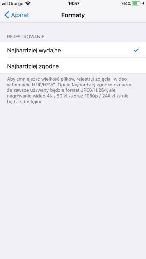 iPhone 8 Plus formaty