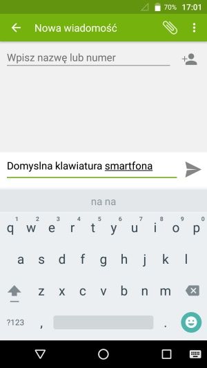 myPhone Luna II domyślna klawiatura