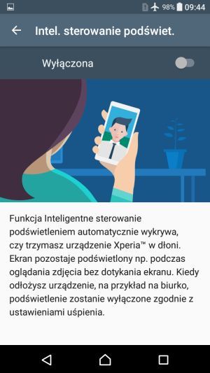 inteligentne podświetlenie