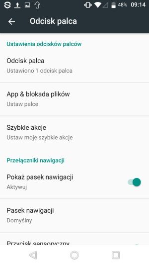 Wiko Ufeel Prime odcisk opcje