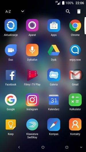 Alcatel Idol 5 system aplikacje
