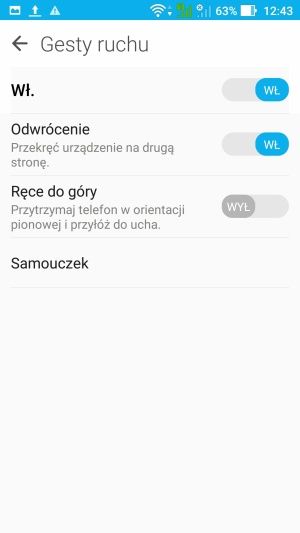 Asus ZenFone 3 ZenMotion gesty ruchu