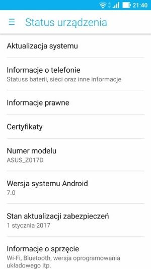 ZenFone 3 (ZE520KL) aktualizacja
