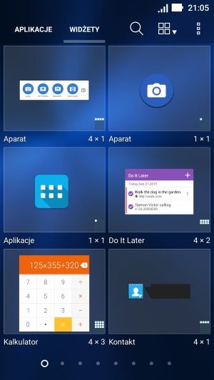 Asus ZenFone 3 widżety
