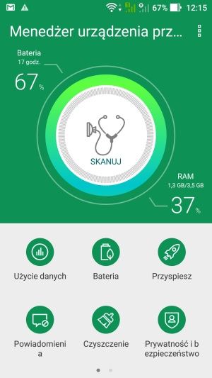 Asus ZenFone 3 Menedżer urządzenia