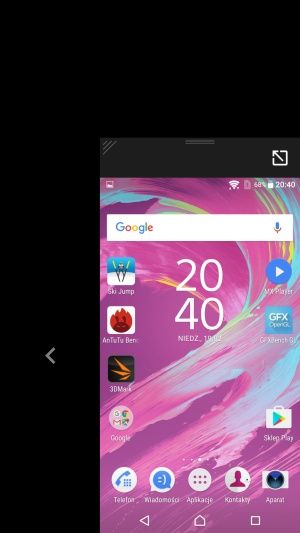 Sony Xperia XA Ultra system tryb jednej dłoni