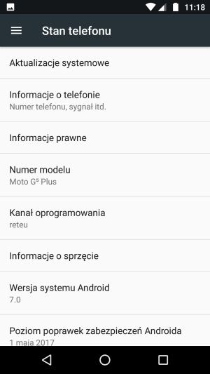 Moto G5 Plus system