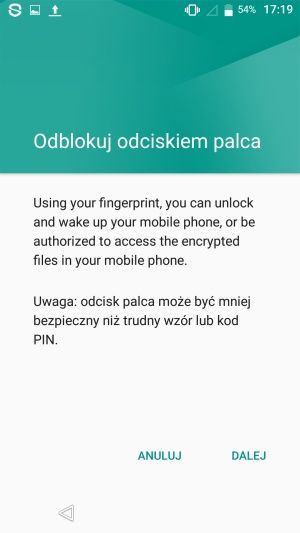 Wiko Ufeel Prime odcisk