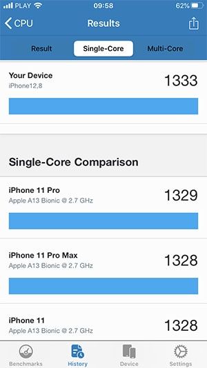 iPhone SE 2 Geekbench 5