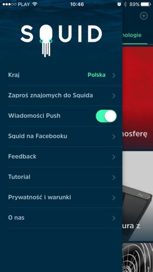 Squid menu