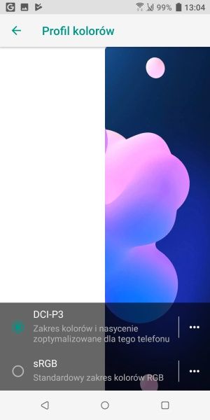 HTC U12+ profil kolorów