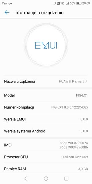 Huawei P Smart system