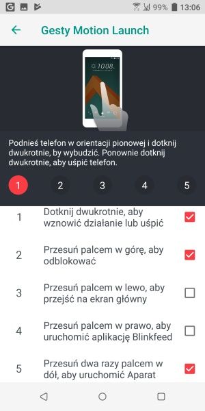 HTC U12+ gesty