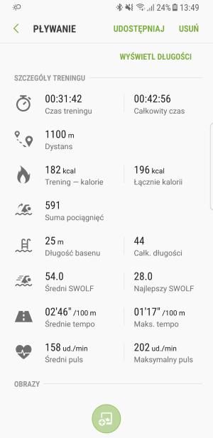 samsung health trening