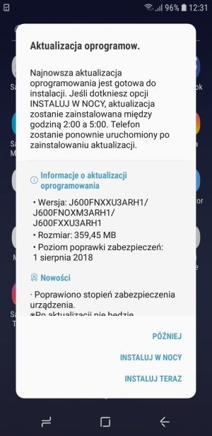 Galaxy J6 system