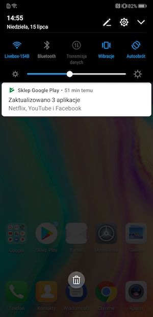 Huawei P20 powiadomienia