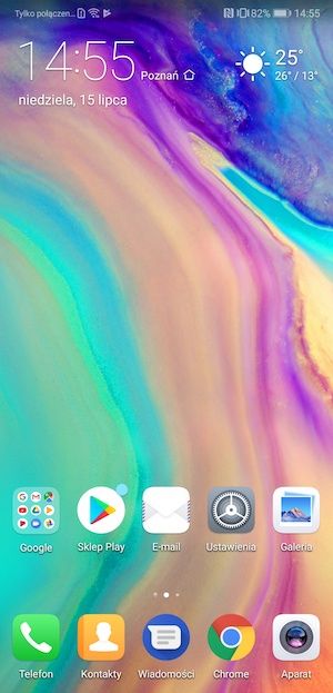 Huawei P20 interfejs
