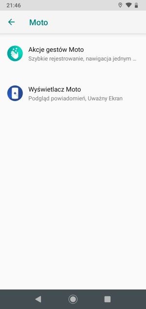 Motorola Moto G7 Power aplikacja Moto