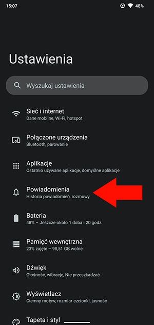 Historia powiadomień