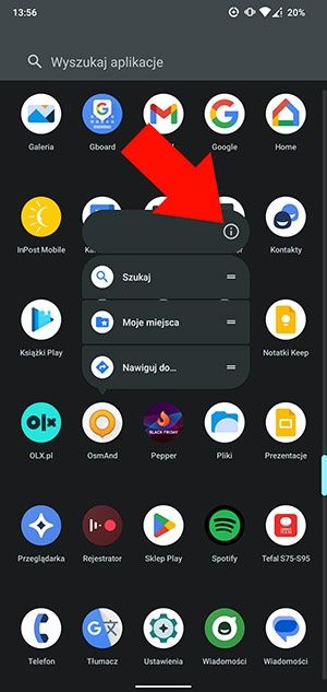 Usuwanie aplikacji z telefonu Android - sposób 2