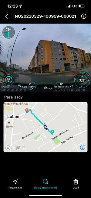 70mai trasa na mapie