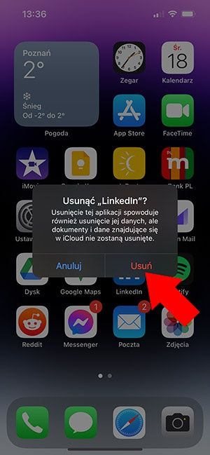 Usuwanie aplikacji z iPhone