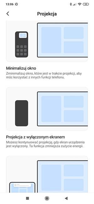 Xiaomi projekcja