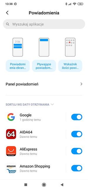 powiadomienia MIUI 11