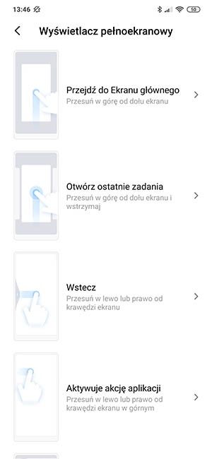 wyświetlacz pełnoekranowy