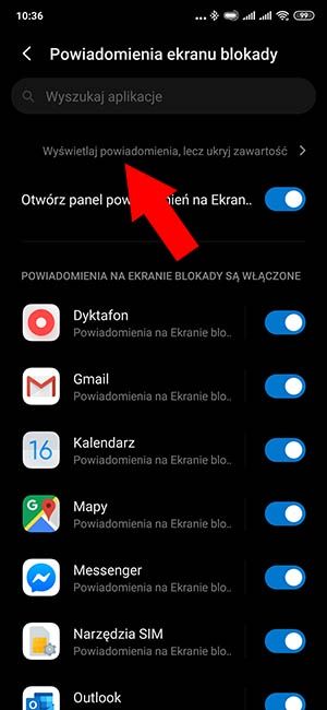 Wyświetlaj powiadomienia, lecz ukryj zawartość