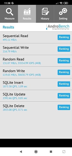 Xiaomi Mi Note 10 Lite - Androbench