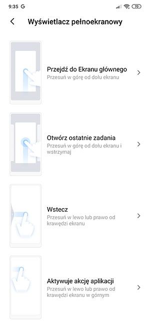 gesty pełnoekranowe