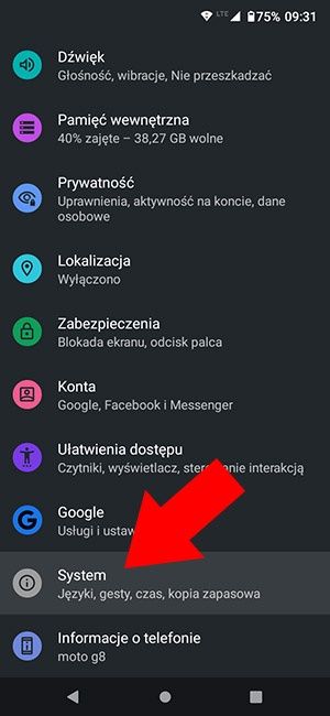 aktualizacja telefonu Motorola