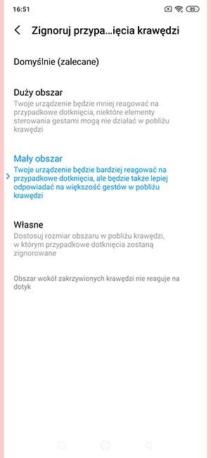 strefa nie wykrywająca dotyku 1