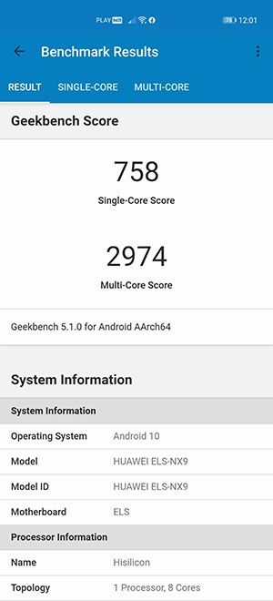 Huawei P40 Pro - standard Geekbench 5