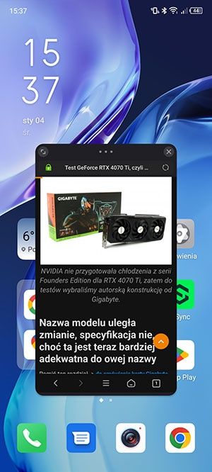 Pływające okno