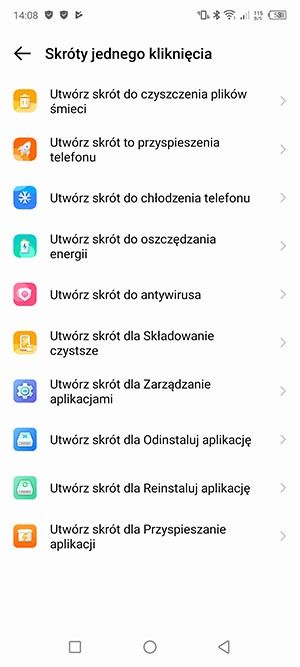 Skróty jednego kliknięcia
