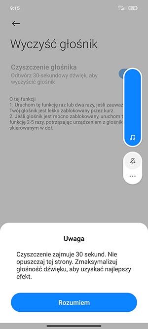 wyczyść głośnik