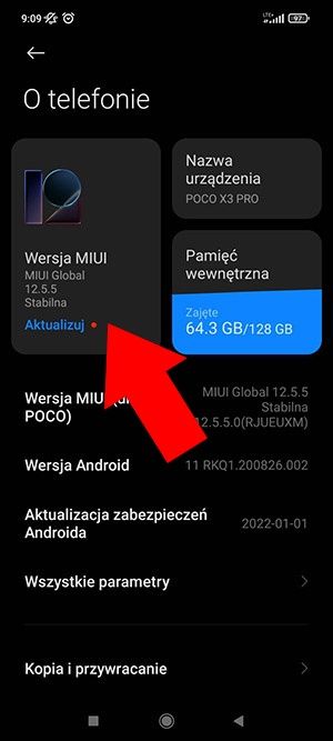 aktualizacja telefonu POCO