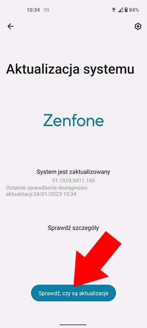 aktualizacja telefonu Asus