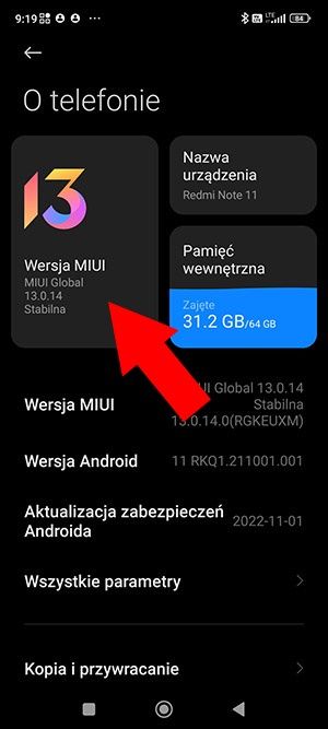 aktualizacja telefonu Redmi