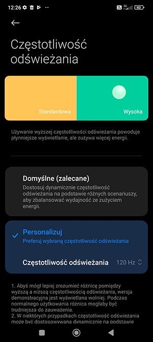 odświeżanie ekranu