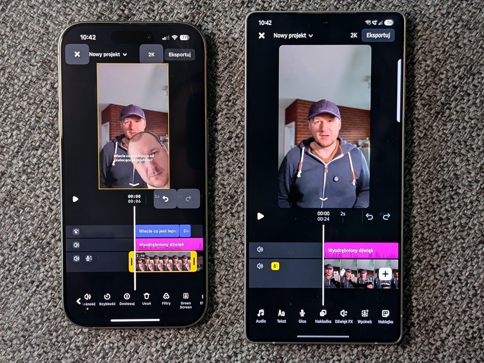 Edits na iOS i Androida