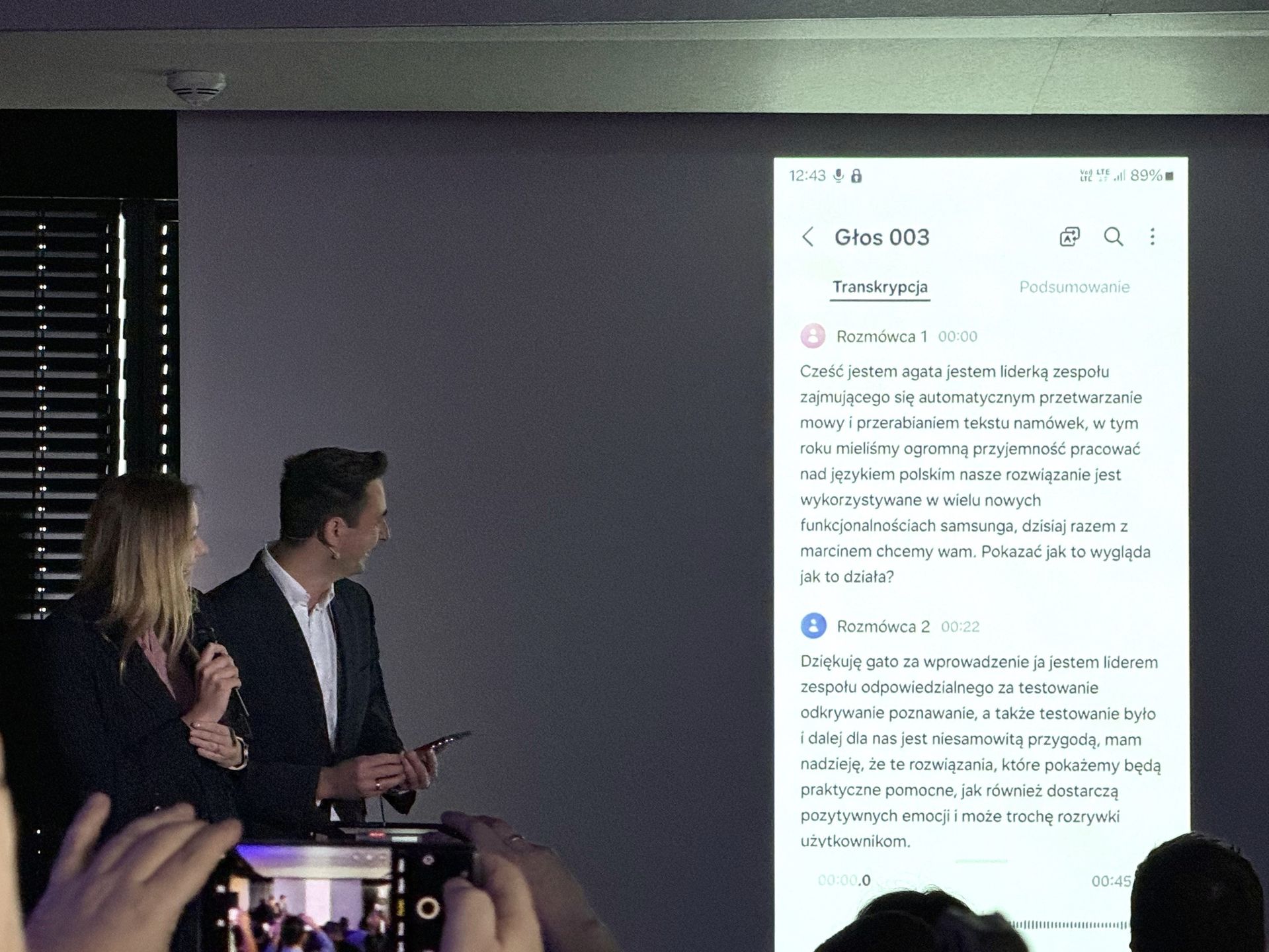 Samsung Galaxy S24: transkrypcja notatki głosowej