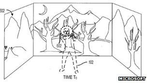 Microsoft 3d patent obraz ściany pokój gry przestrzen drzewa