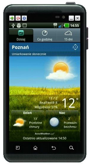 LG Swift 3D - on-screen phone