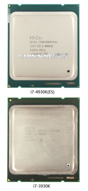 Intel Core i7 4930K 3930K ES procesor zdjęcie porównanie
