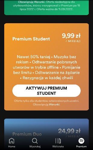 Spotify Premium Student