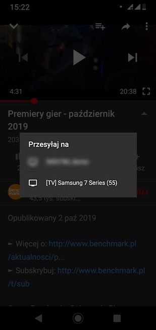 przesyłanie mediów ze smartfona na telewizor