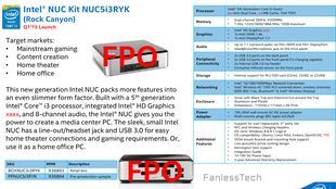 Intel NUC 2.0 NUC5i3RYK Rock Canyon komputer mini-PC